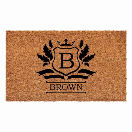 Calloway Mills Monogram Door Mat, Black, Natural, 24 in W x 36 in L 108242436B